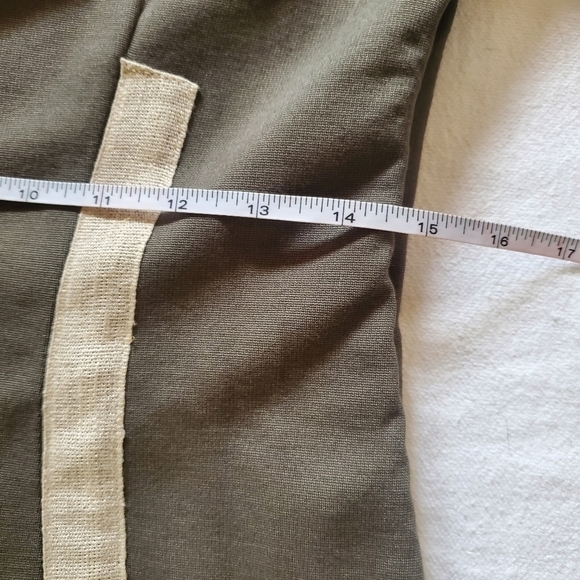 Amy Matto New York Army Green & Cream Long Sleeve Sz. 8 Dress - Picture 11 of 11